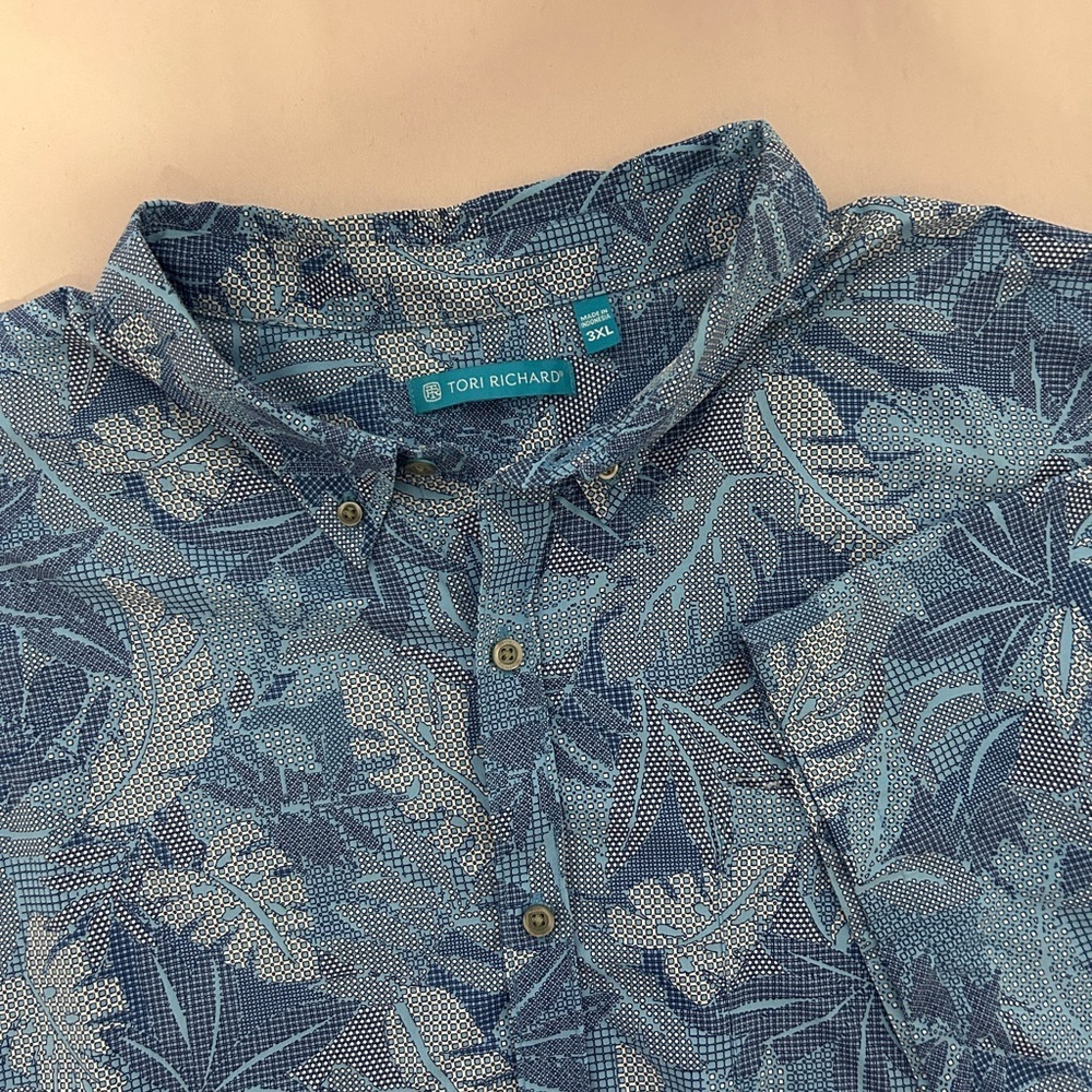 Tori Richard  Hawaiian Men's Shirt Size 3XL Digital Tropical Print Beach Resort